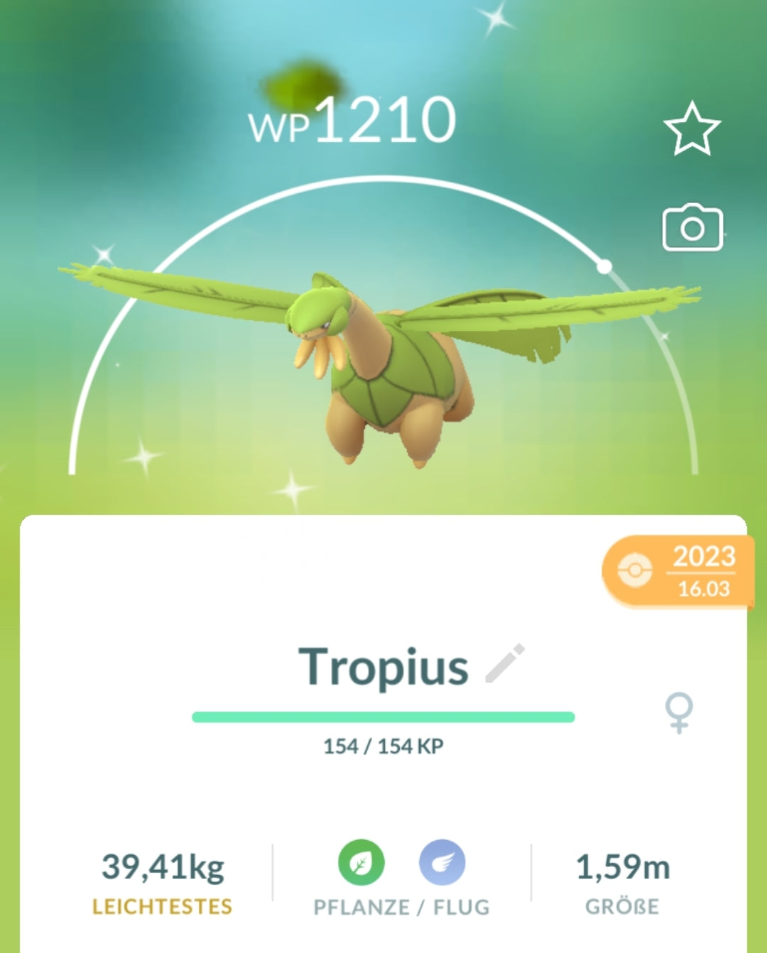 ✨#357 Tropius Pokémon Go✨