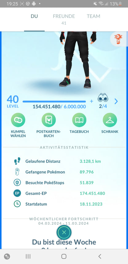 ✨ Level 40 Account Pokémon Go ✨(Smart 1)