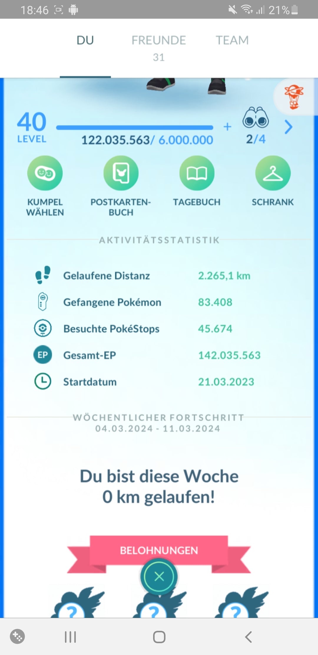 ✨ Level 40 Account Pokémon Go ✨(1H4W)