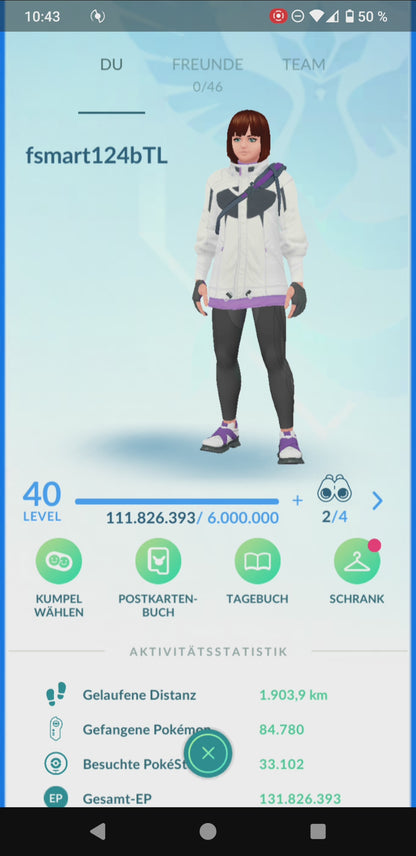 ✨ Level 40 Account Pokémon Go ✨(124)